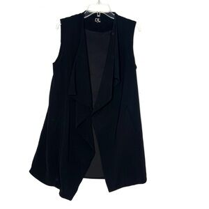 Daily Look Black Vest Open Front  Size Small